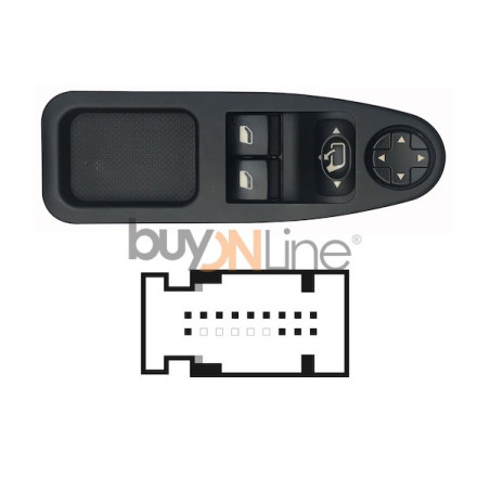 YY038000 PULSANTIERA ALZACRISTALLI