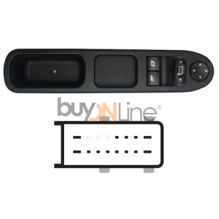 YY042000 PULSANTIERA ALZACRISTALLI