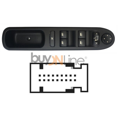 YY068000 PULSANTIERA ALZACRISTALLI