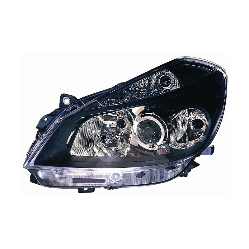 PROIETTORE SINISTRO CON PARABOLA NERA CON LENTICOLARE RENAULT CLIO 0106  0109