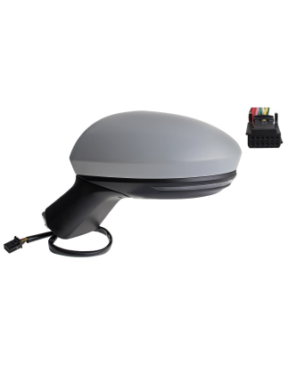 RETROVISORE ELETTRICO DESTRO 9 PIN CON PRIMER TERMICO CON FANALINO INTEGRATO CON SONDA RENAULT CLIO 0119  0123, RENAULT MEGANE 