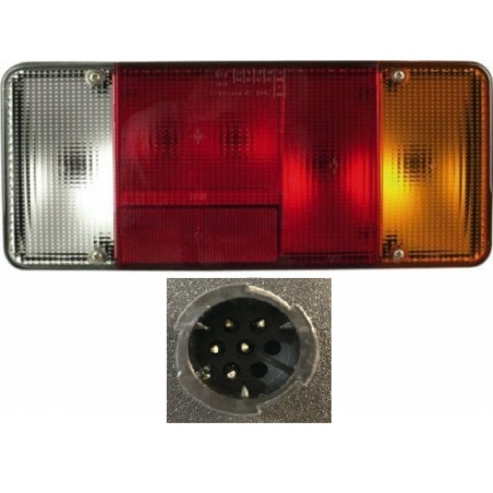 FANALE POSTERIORE DESTRO CON PORTALAMPADA CONNETTORE CENTRALE IVECO DAILY 0100  0107