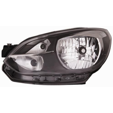 PROIETTORE DESTRO CON PARABOLA NERA CON BORDO NERO VOLKSWAGEN UP 0112  0116