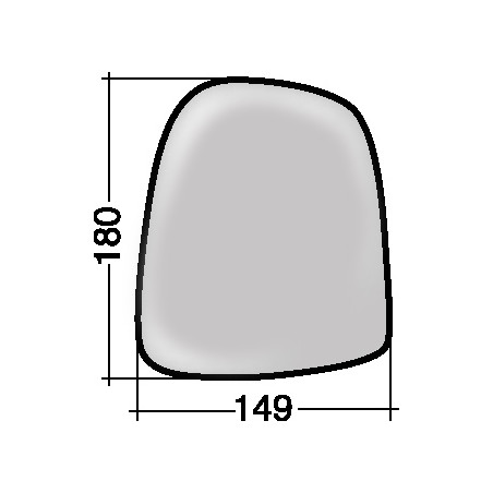 VETRO CON PIASTRA DESTRO CROMATO CURVO NISSAN PRIMASTAR 0102  0106, NISSAN PRIMASTAR 0106  0116, OPEL VIVARO 0102  0106, OPEL V