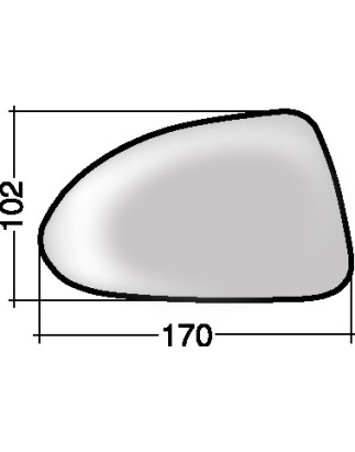 VETRO CON PIASTRA DESTRO TERMICO OPEL CORSA D 0106  0115