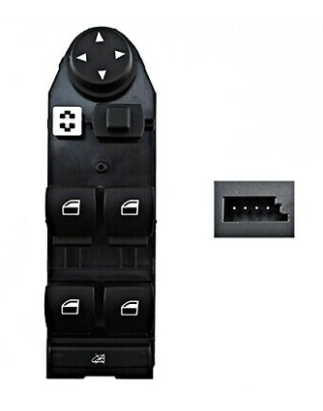 BLOCCO COMANDI ALZACRISTALLIRETROVISORI PORTA ANTERIORE SINISTRA 4 PIN 4 INTERRUTTORI BLOCCO FINESTRINI BMW SERIES 5 E60E61 010