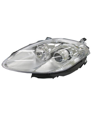 PROIETTORE DESTRO CON PARABOLA CROMATA CON INDICATORE DI DIREZIONE BIANCO FIAT BRAVO 198 0107  0114 VERS 2010