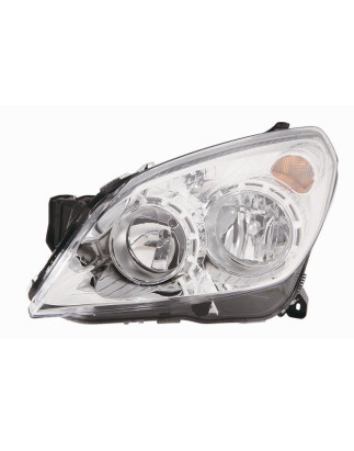 PROIETTORE SINISTRO CON PARABOLA CROMATA OPEL ASTRA H A04 0104  0110 VERS 2007