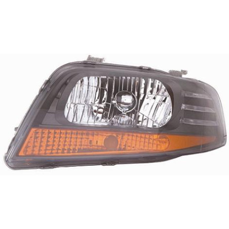 PROIETTORE DESTRO CON PARABOLA GRIGIA SCURA CHEVROLET AVEO SDN-HB-LB T200 0105  0108 VERS 2007 , DAEWOO SDN-LB KLAS 0102  0105 