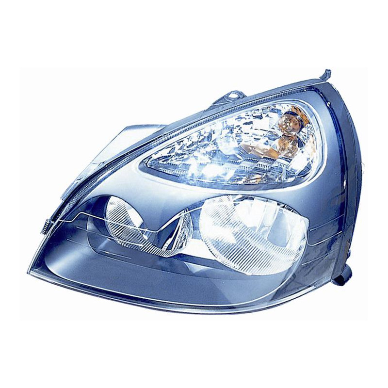 PROIETTORE SINISTRO CON PARABOLA NERA RENAULT CLIO IICAMPUSTHALIA BBCB 0101  0106 VERS 2004