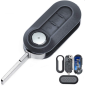 GUSCIO CHIAVE COMPLETO 3 TASTI: CON CHIP ID46 TIPO FREQUENZA: 433MHZ TASTO APERTURA TASTO CHIUSURA TASTO PORTELLONE FIAT 500 01