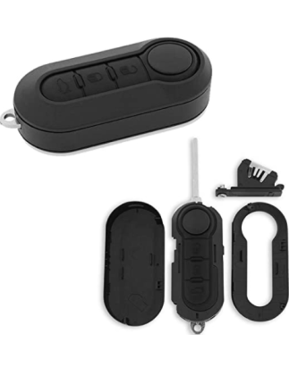 GUSCIO CHIAVE NERO NO LOGO TASTO APERTURA TASTO CHIUSURA TASTO PORTELLONE LAMA FIAT 500 0107  0115, FIAT 500 L 0112  0117, FIAT