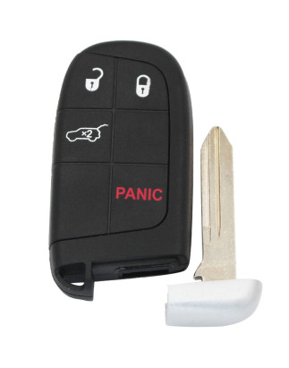 GUSCIO CHIAVE NERO 3+1 TASTI:  TASTO APERTURA TASTO CHIUSURA TASTO PORTELLONE TASTO PANIC LAMA DI EMERGENZA FIAT 500 X 0115  01