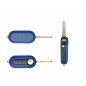 GUSCIO CHIAVE BLU 3 TASTI: TASTO APERTURA TASTO CHIUSURA TASTO PORTELLONE LAMA SIP22 FIAT 500 0107  0115, FIAT 500 L 0112  0117
