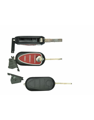 GUSCIO CHIAVE NERO CON TASTI ROSSI 3 TASTI: TASTO APERTURA TASTO CHIUSURA TASTO PORTELLONE LAMA SIP22 ALFA ROMEO GIULIETTA 0110