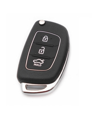 GUSCIO CHIAVE NERO CON BORDO CROMATO 3 TASTI: TASTO APERTURA TASTO CHIUSURA TASTO PORTELLONE LAMA TOY49 HYUNDAI i30 0107  011  