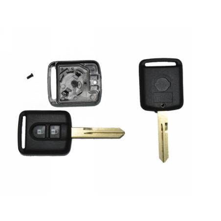 GUSCIO CHIAVE NERO 2 TASTI: CHIP ID60 TASTO APERTURA TASTO CHIUSURA LAMA NSN14 NISSAN JUKE 0110  0115, NISSAN MICRA K12 0102  0