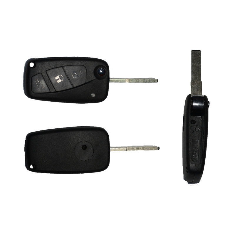 GUSCIO CHIAVE NERO 3 TASTI: VANO BATTERIA LATERALE TASTO APERTURA TASTO CHIUSURA TASTO PORTELLONE LAMA SIP22 FIAT PANDA 0103  0