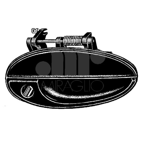 MANIGLIA ESTERNA ANTERIORE DESTRO DAEWOO MATIZ 0100  0105, DAEWOO MATIZ 0198  0100