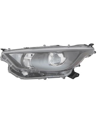 PROIETTORE DESTRO HIR2-WY21W CON LUCE DIURNA LED CON PREDISPOSIZIONE REGOLAZIONE ELETTRICA MAZDA 2 HYBRID 012  TOYOTA YARIS 0120