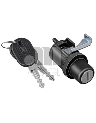 CHIUSURA COFANO IN PLASTICA NERO POSTERIORE CON CHIAVE FIAT PANDA 0186  0103 VERS 011989