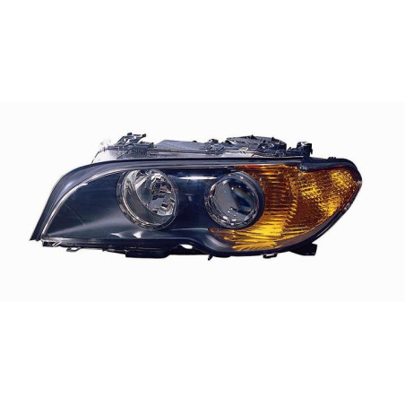 PROIETTORE DESTRO XENON CON PARABOLA NERA CON INDICATORE DI DIREZIONE GIALLO BMW SERIES 3 E46 COUPECABRIO 0103  0106