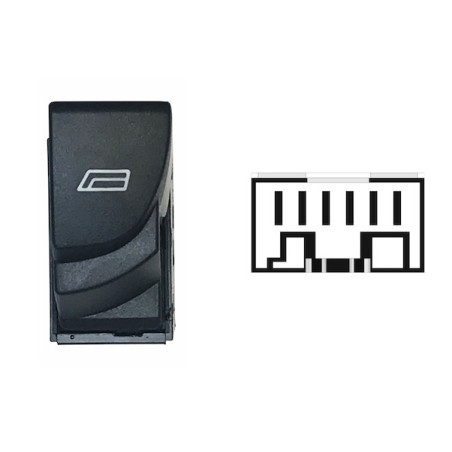 INTERRUTTORE BLOCCO COMANDI DESTRO PORTA ANTERIORE SINISTRA 6 PIN CITROEN JUMPER 0102  0106, CITROEN JUMPER 0194  010  FIAT DUC