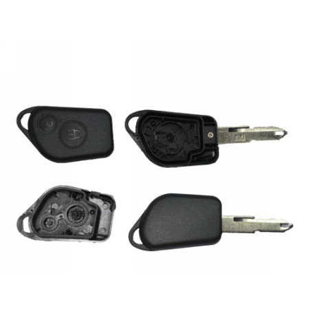 GUSCIO CHIAVE NERO 2 TASTI: TASTO APERTURA TASTO CHIUSURA LAMA NE73 PEUGEOT 106 0192  0195, PEUGEOT 106 0196  0103, PEUGEOT 206
