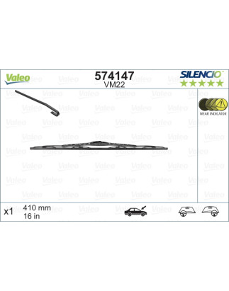 SPAZZOLA TERGI SILENCIO PERFORMANCE ANTERIORE DESTRASINISTRA SINGOLA 410mm CODICE BREVE: VM22