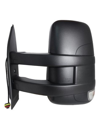 RETROVISORI MANUALE DESTRO BRACCIO LUNGO NERO 2 PIN CON FANALINO INTEGRATO IVECO DAILY 0114  0119, IVECO DAILY 0119