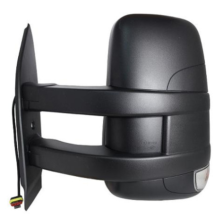 RETROVISORI MANUALE DESTRO BRACCIO LUNGO NERO 2 PIN CON FANALINO INTEGRATO IVECO DAILY 0114  0119, IVECO DAILY 0119
