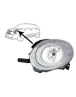 PROIETTORE SUPERIORE SINISTRO H7 CON MOTORE FIAT 500 L 351352 20122017      , FIAT 500 L 351352 2017