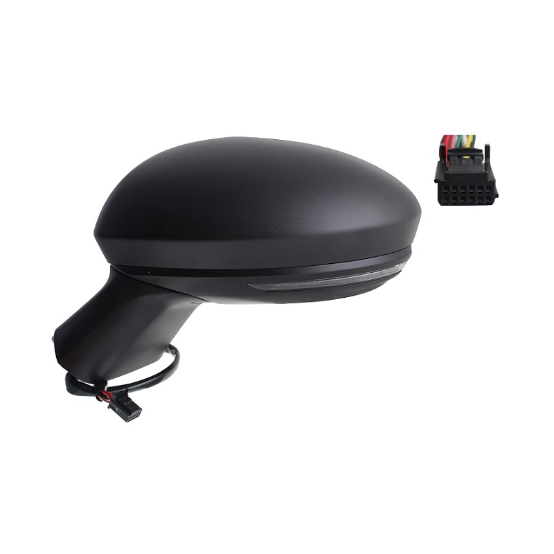 RETROVISORI ELETTRICO DESTRO  9 PIN CALOTTA NERA TERMICO CON FANALINO INTEGRATO CON SONDA RENAULT CLIO 0119  0123, RENAULT MEGA