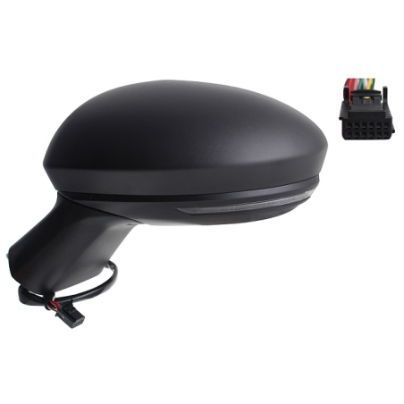 RETROVISORI ELETTRICO DESTRO  9 PIN CALOTTA NERA TERMICO CON FANALINO INTEGRATO CON SONDA RENAULT CLIO 0119  0123, RENAULT MEGA