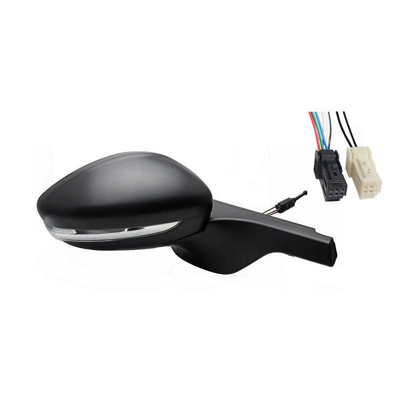 RETROVISORE MECCANICO SINISTRO NERO 2 PIN VERSIONE 022018 CON FANALINO INTEGRATO CITROEN C3 SX 0116  0124 VERS 2018