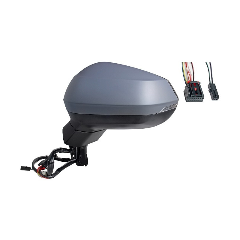 RETROVISORE ELETTRICO DESTRO 16 PIN CON PRIMER TERMICO RICHIUDIBILE ELETTRICAMENTE CON FANALINO INTEGRATO CON MEMORIA CON LANE 