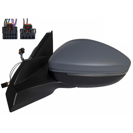 RETROVISORI ELETTRICO SINISTRO 12 PIN CON PRIMER TERMICO RICHIUDIBILE ELETTRICAMENTE CON FANALINO INTEGRATO CON LUCE DI CORTESI