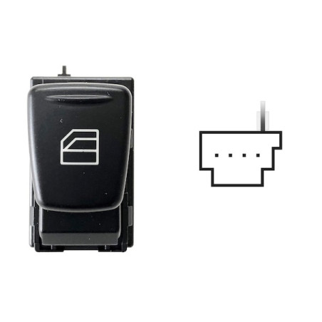 INTERRUTTORE ALZACRISTALLI DESTRO PORTA ANTERIORE DESTRASINISTRA 4 PIN SMART FORTWO 451 20072012      , SMART FORTWO 451 201220