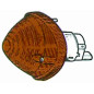 FANALE ANTERIORE DESTROSINISTRO CON PORTALAMPADA ARANCIO FIAT 500 F  L  R 19651975