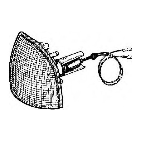 FANALE ANTERIORE DESTRO SENZA PORTALAMPADA ARANCIO AUDI 100 443444445446 19821990