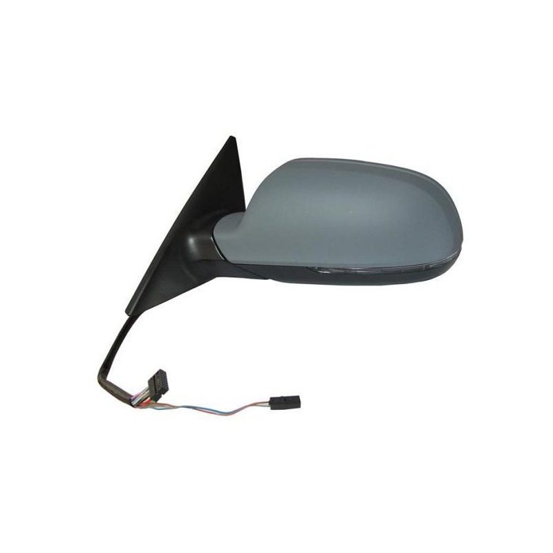 RETROVISORE ELETTRICO DESTRO 12 PIN CON PRIMER TERMICO ASFERICO RICHIUDIBILE ELETTRICAMENTE CON FANALINO INTEGRATO LED AUDI A3 