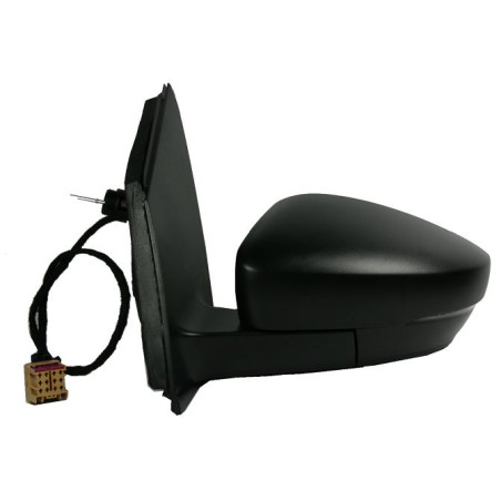 RETROVISORE MECCANICO SINISTRO NERO ASFERICO CON FANALINO INTEGRATO CON CONNETTORE QUADRATO VOLKSWAGEN CROSS POLO 6R 20092017  