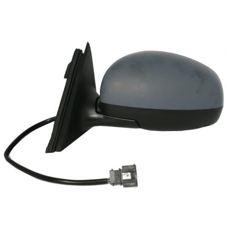 RETROVISORE ELETTRICO SINISTRO 5 PIN CON PRIMER TERMICO ASFERICO CON CONNETTORE RETTANGOLARE SKODA FABIA 542545 20072010      ,