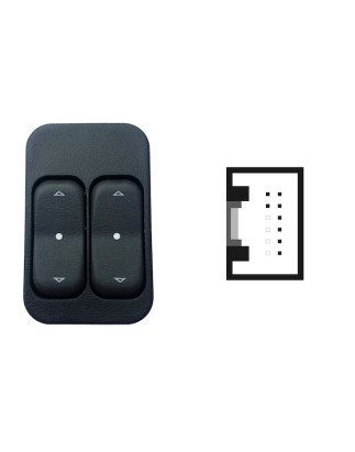 BLOCCO COMANDI ALZACRISTALLI ANTERIORE PORTA ANTERIORE SINISTRA 8 PIN 2 INTERRUTTORI OPEL ASTRA G T98F35 19982004      , OPEL C