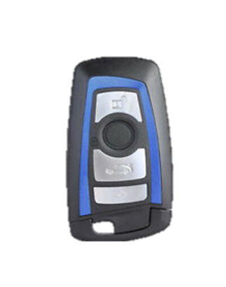 GUSCIO CHIAVE NERO CON BORDO BLU 4 TASTI: TASTO APERTURA TASTO CHIUSURA TASTO PORTELLONE LAMA BMW SERIES 5 E60E61 20032010     