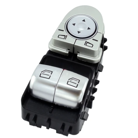 BLOCCO COMANDI ALZACRISTALLIRETROVISORI PORTA ANTERIORE SINISTRA 3 PIN 2 INTERRUTTORI CROMATO MERCEDES-BENZ V W447 20152020    