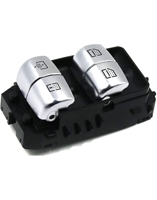 BLOCCO COMANDI ALZACRISTALLI PORTA POSTERIORE DESTRASINISTRA 3 PIN 4 INTERRUTTORI BASE NERAINTERRUTORI SILVER FUNZIONE TENDINE 