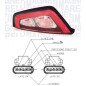 FANALE POSTERIORE DESTRO SENZA PORTALAMPADA LED BORDO NERO ATTACCO A VITI FIAT PUNTO 199 2012          , FIAT PUNTO EVO 199 200