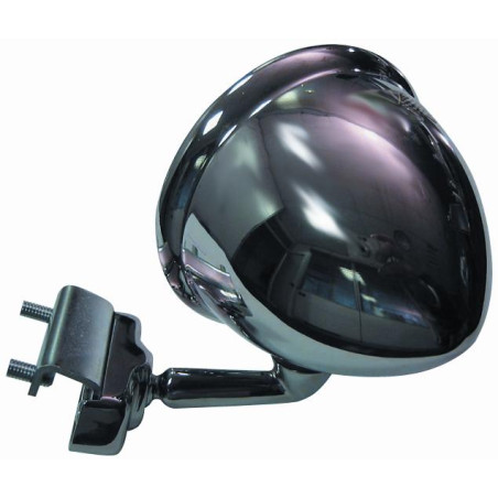 RETROVISORE CROMATO A CALICE CON ATTACCO A MORSETTO FIAT 500 F  L  R 19651975