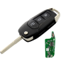 GUSCIO CHIAVE COMPLETO CON CHIP ID49 TIPO FREQUENZA: 434MHZ TASTO APERTURA TASTO CHIUSURA TASTO PORTELLONE FORD FIESTA HJHF 201